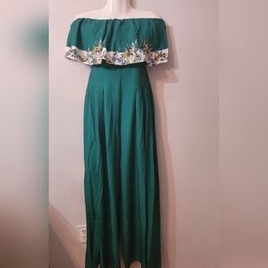 Exquisite Off The Shoulder Long Dressy Jumpsuit Size Small New With Tag!